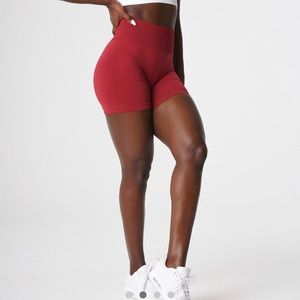 NEW NVGTN Carmine Solid Seamless Shorts SMALL S